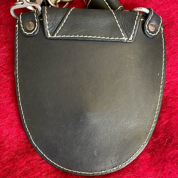 ORCIANI MADE IN ITALY GENUINE LEATHER BELT BAG with CHAIN DETAIL - Picture 3 of 14